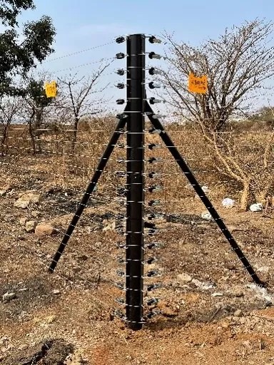 Fence installation team at work